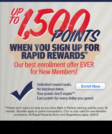 Southwest enrollment promo code. 2 Apr 2021 ... How The Promotion Works. Enroll in Rapid Rewards between 1 April and 31 May 2021; After enrolling, book your first round trip or two one-way ... 