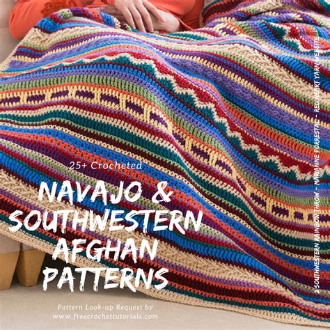 Southwestern Style Crochet Blanket Patterns Navajo Afghan Patterns Free Crochet Tutorials