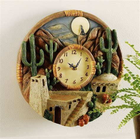 Southwestern wall clocks. Arrives by Fri, Mar 29 Buy Designart 'Green Southwestern Cactus' Tropical Wall Clock at Walmart.com 