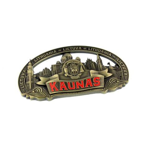 Souvenir Fridge Magnet of Kaunas Lithuania for sale online eBay