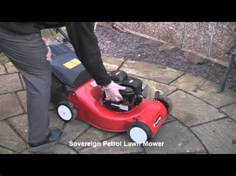 Sovereign Petrol Lawn Mower Test Review - YouTube