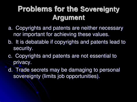 Sovereignty and "Free Trade"-End Patents and Copyright …