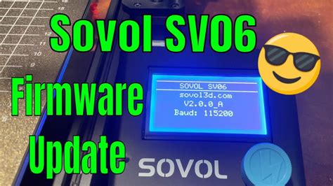Sovol firmware update.  According to the customer&rsquo;s suggestions, changed ...