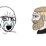 Soyjack vs chad. j as soyjack and n as chad Fanart I hate my life Share Sort by: Best. Open comment sort options. Best. Top. New. Controversial. Old. Q&A. Add a Comment. ... 