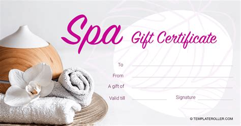 Spa Gift Certificate Los Angeles