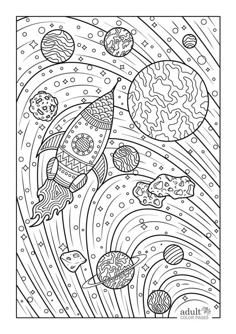 Space Coloring Pages For Adults