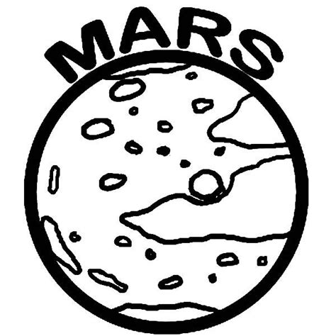 Space Object Mars Coloring Pages Color Luna