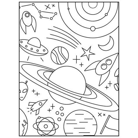 Download Space Coloring Book For Kids Amazing Outer Space Coloring Designs Filled With Aliens Planets Stars Rockets Space Ships And Astronauts For Boys And Girls Ages 48 By Happy Harper