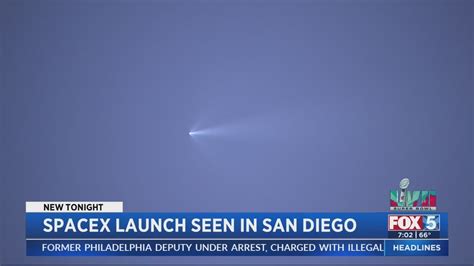 SpaceX rocket launch seen in San Diego skies