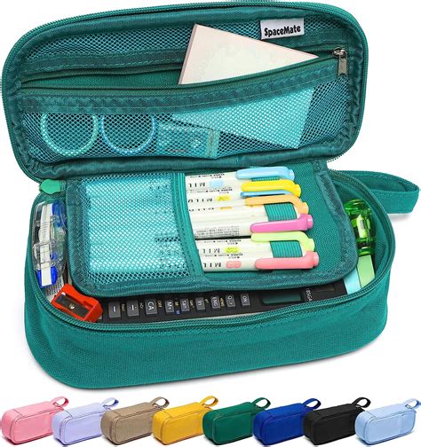 Apr 16, 2023 · SPACEMATE Heavy Duty Canvas Pencil Case Pouch Bag - Holds 50-100 Pencils - Large Big Capacity Aesthetic Pen Case School Supplies for Girls Boys Women Men Adults (Teal) . 