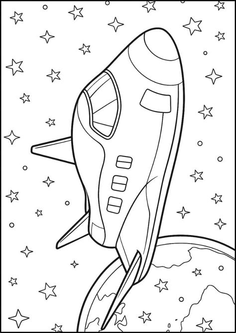 Spaceship Coloring Shee