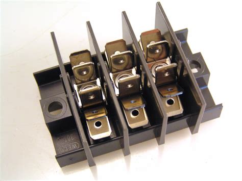 Spade terminal block.  Discover durable terminal blocks with spade connectors.  ...