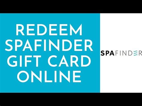 Spafinder Gift Card Redemption