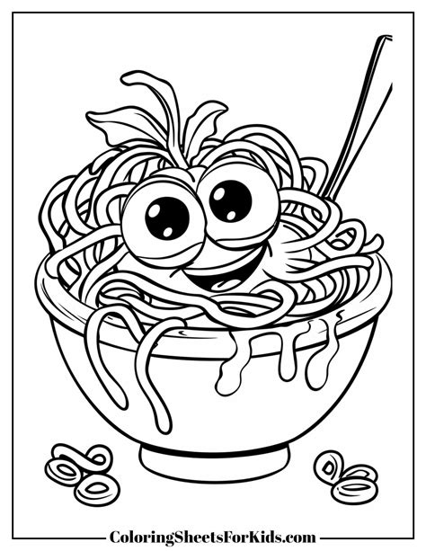Spaghetti Coloring Shee