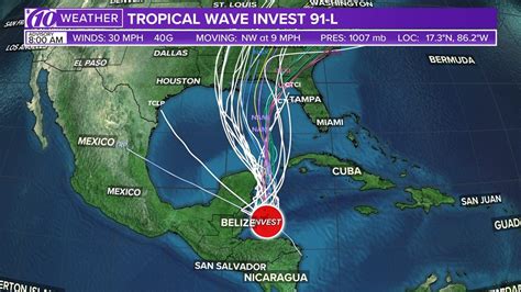 Spaghetti models for invest 93l. Spaghetti models are in agreement that Invest #98L will track westward across the Caribbean over the next several days. By early next week, we could be talking about a hurricane in the NW Caribbean. 