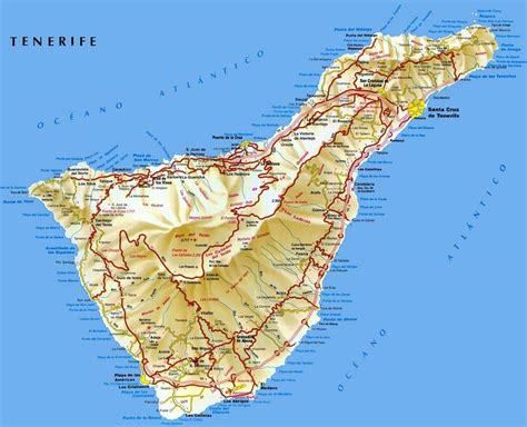 Spain: Tenerife Road Map - mapsworldwide.com