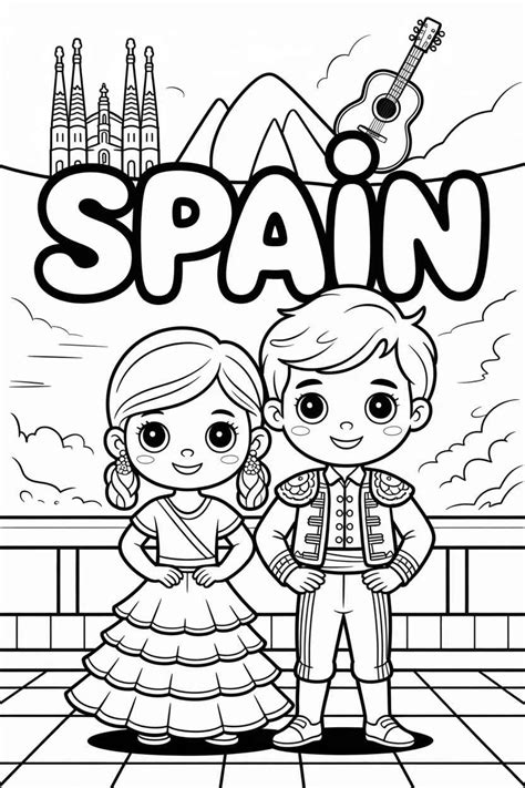 Spain Coloring Shee