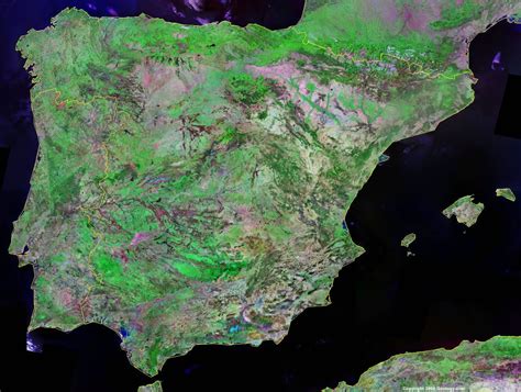 Spain Map and Satellite Image - Geology