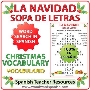 Spanish Christmas Word Search Teaching Resources TPT