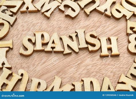 Spanish Word. Learning Language Concept Stock Photo Image of learn