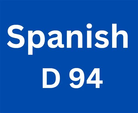 Spanish D 94. Apr 8, 2023. —. by. Spanish Tutor. in Spanish Categories. “Spanish d 94 videos” refers to a series of instructional or educational videos that aim to teach Spanish to learners of all levels. These videos could cover a variety of topics, including grammar, vocabulary, pronunciation, and culture. Watching Spanish d 94 videos .... 