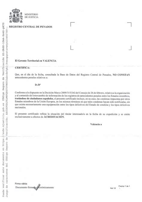 Spanish police check form 790.  Criminal Record Certificate The Consular ...