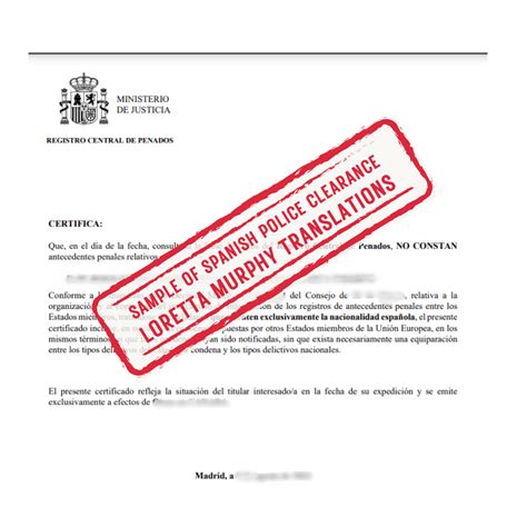 Spanish police clearance certificate.  Free consultation.  The purpose of this...