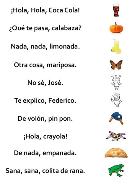 Spanish rhyme words. Things To Know About Spanish rhyme words. 