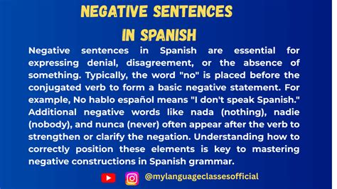 Spanish sentences quizlet.  How To Make Spanish Sentences Negative - Moni...