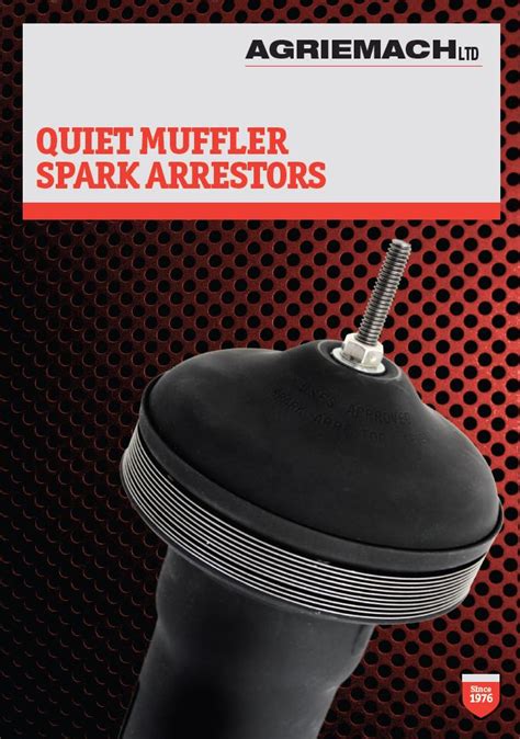 Spark arrestor muffler.  Compact spark arrestors from Agriemach Limited reduce en...