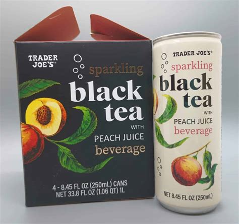 Sparkling Black Tea with Peach Juice — Mrs. Trader Joe