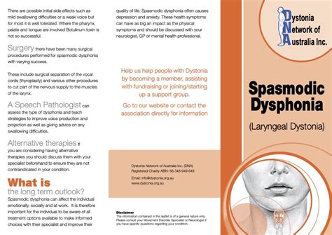 Spasmodic Dysphonia & Vocal Tremor - University of Rochester