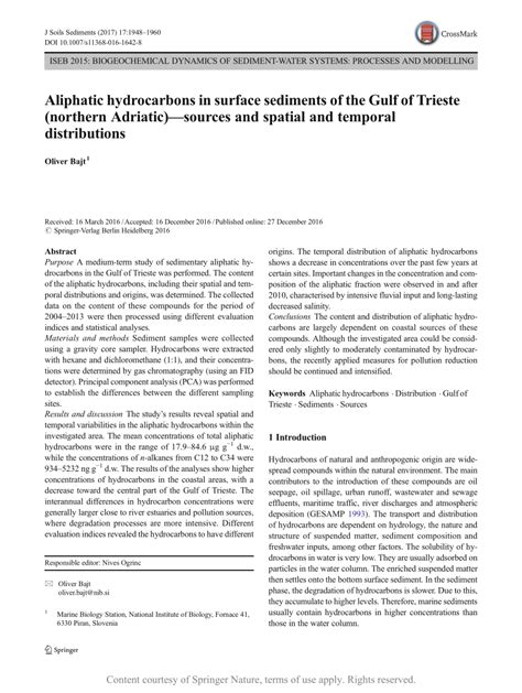 Spatial and temporal distribution of aliphatic ... - ResearchGate