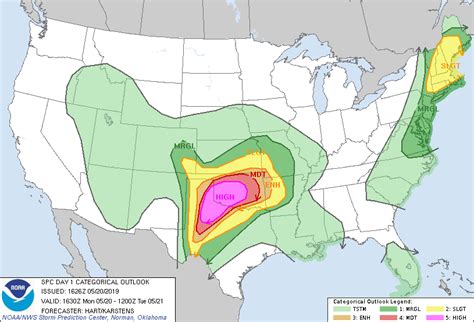  SPC Forecast Products Page. Mar 9, 2024 2000 UTC Day 1 Convective Outlook: Click to see valid 1Z - 12Z Day 1 Convective Outlook . 