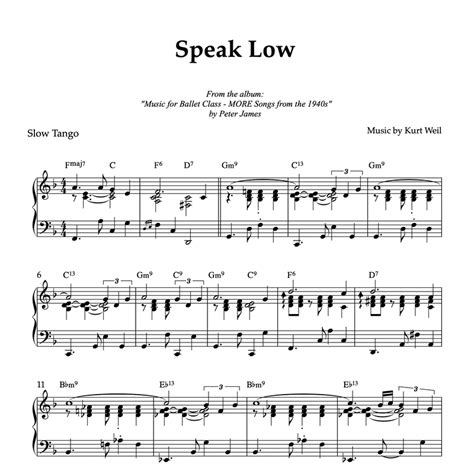 Speak Low Sheet music for Piano (Solo)