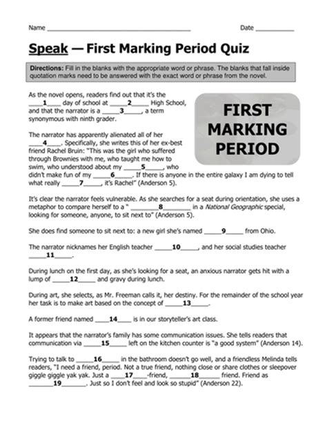 Speak first marking period study guide answers. - Genital skin disorders a guide to non sexually transmitted conditions.
