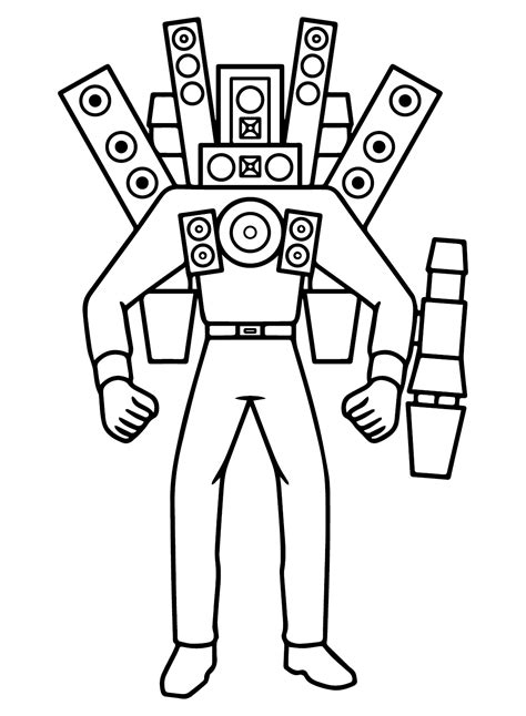 Speaker Man Coloring Pages