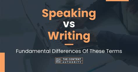 Speaking VS Writing - sabri.org