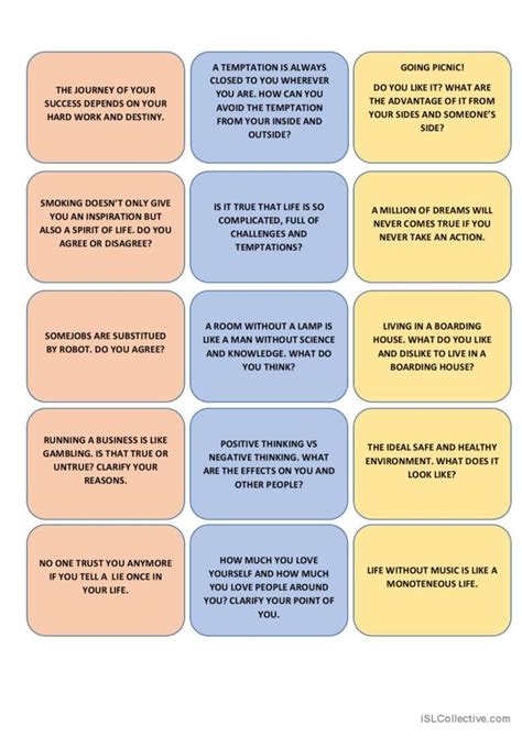 Speaking topics for intermediate students.  Students can practice About RESOURCES FOR TEACHERS C...