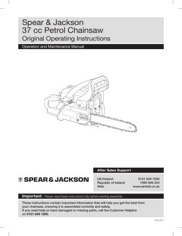 Spear and jackson chainsaw instruction manual. - Grammar holt handbook fourth course answers.