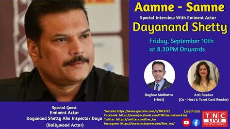 Special Interview With Eminent Actor Dayanand Shetty ...