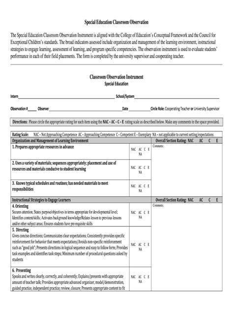 Special education observation examples Fill out & sign online DocHub