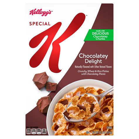 Special k chocolate. Chocolatey Dipped Flakes With Almonds Cereal. Do what's delicious with Special K ® Chocolatey Dipped Flakes With Almonds, a wholesome breakfast cereal with cocoa-coated flakes, decadent chocolate flavored … 