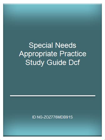Special needs appropriate practice study guide dcf. - Modello manuale delle operazioni di indesign.