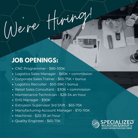 Specialized Recruiting Group - Cincinnati NW hiring Plastic