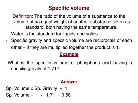 Specific Weight Volume Gravity MCQ [Free PDF] - Objective