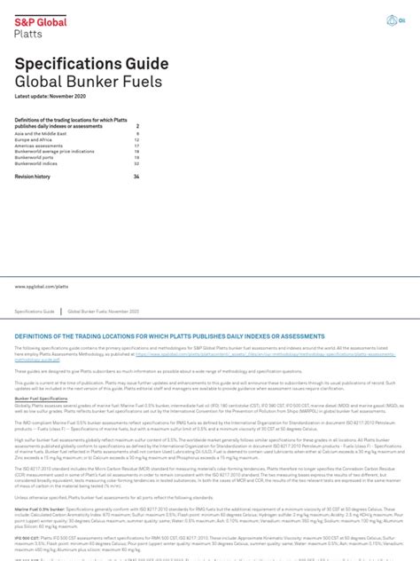 Specifications Guide Global Bunker Fuels