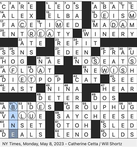 This webpage with NYT Crossword Specifications, 