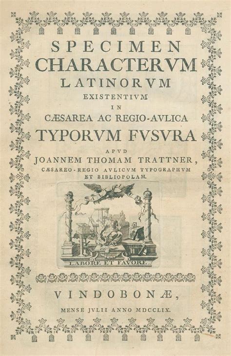 Specimen characterum seu typorum probatissimorum. - Dissertation adressée a nosseigneurs les evêques.