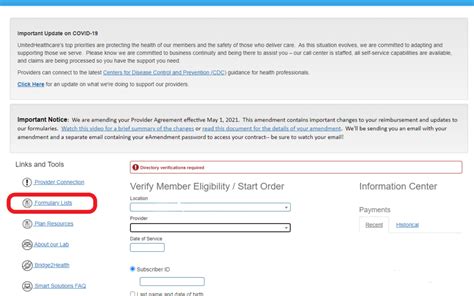 Spectera Provider Login and Registration Page